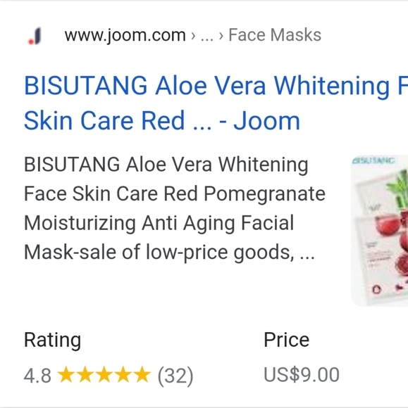 Bisutang Pomegranate Face Mask| New - Picture 4 of 6